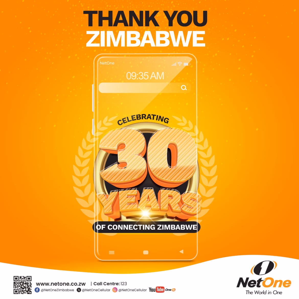 NetOne Marks 30 Years with 60GB Customer Offer